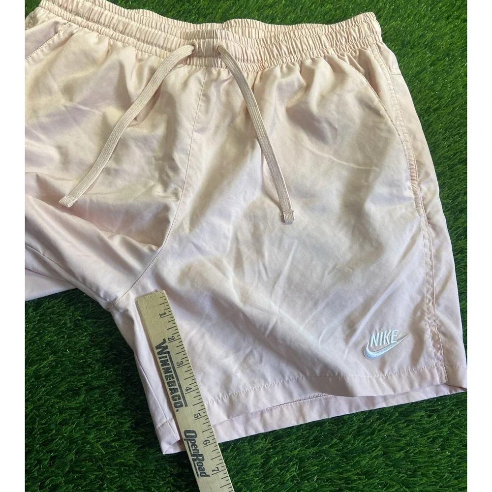Nike Sportswear Pink Salmon Woven Flow Shorts Swim Mens Size Large EUC